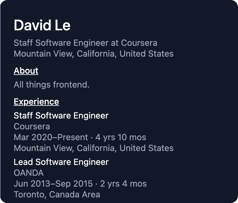 Profile Intelligence